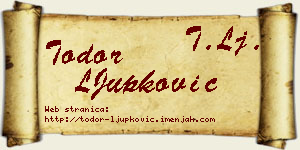 Todor LJupković vizit kartica